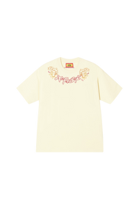 AFGK Collar Edge Floral Embroidery Tee