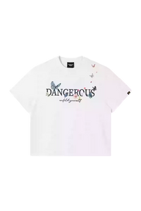 Dangerous People Butterfly Embroidery Tee
