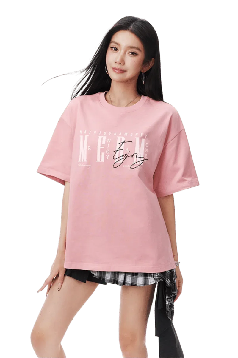 MEDM SS25 Cursive Logo Colorful Tee - Clothing | ShaLaoBan