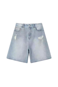 Dangerous People Distressed Ripped Denim Shorts