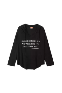 IDontSmoke Smoking Kills Long Sleeve Hood Tee