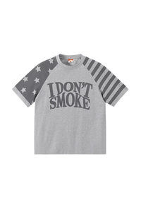 IDontSmoke Star Stripe Two Tone Tee(Sorona Material) - ShaLaoBan
