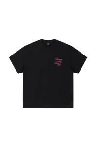 Dangerous People black blurred rose graphic tee with a stylish design for casual wear