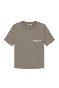 ShaLaoBan SS22 Tee in gray color featuring 'ESSENTIALS' printed in white