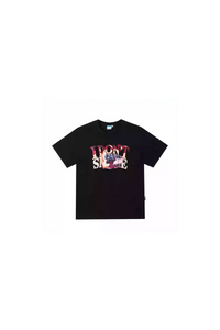 Black IDontSmoke Street Picnic Series Tee with bold graphic print on front