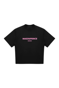 Masonprince 520 Limited Edition Faded Logo Tee in black with stylish pink logo for casual wear