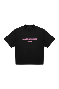 Masonprince 520 Limited Edition Faded Logo Tee in black with stylish pink logo for casual wear