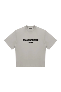 Masonprince Special Edition Faded Logo Tee in light gray with a relaxed fit for unisex wear