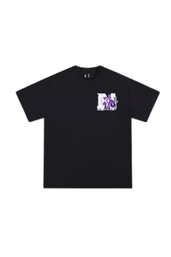 MEDM 3D Flower Embroidery Tee in black featuring vibrant floral design on the chest
