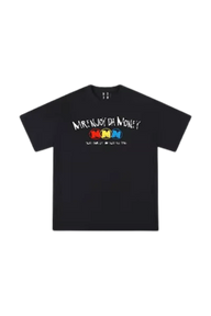 Mr Enjoy Da Money MEDM Triple M Embossed Tee in black with colorful logo design