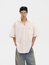Masonprince Handwritten Label Pima Cotton Short-Sleeved Shirt