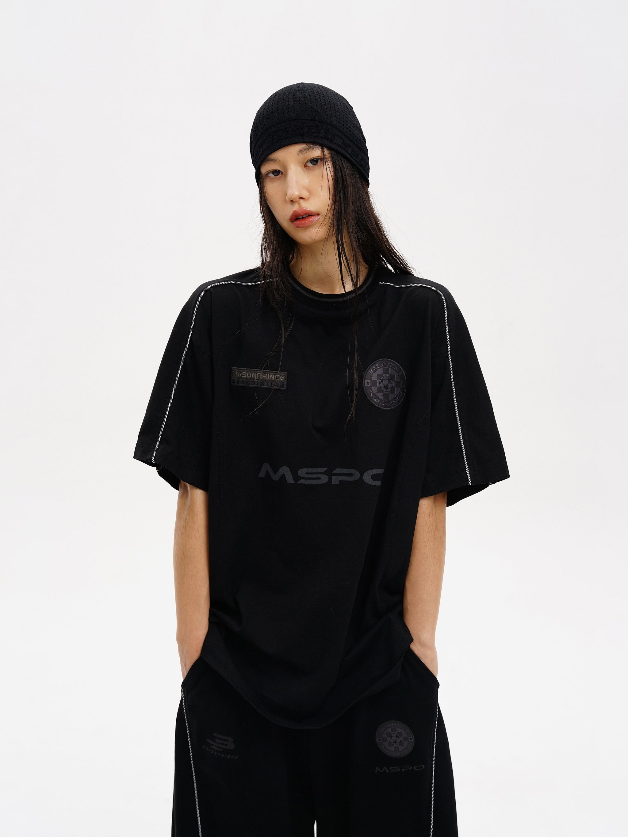 Masonprince All Black Lightweight Redesigned Team Short-Sleeved Shirt