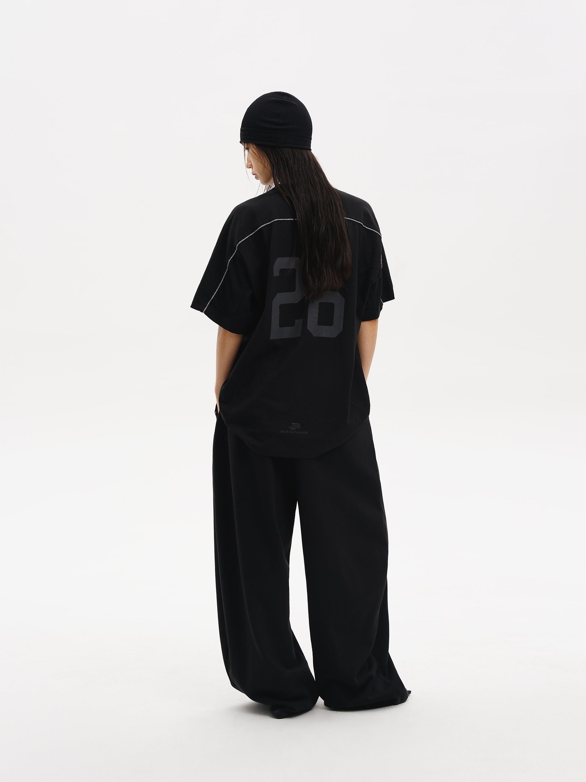 Masonprince All Black Lightweight Redesigned Team Short-Sleeved Shirt