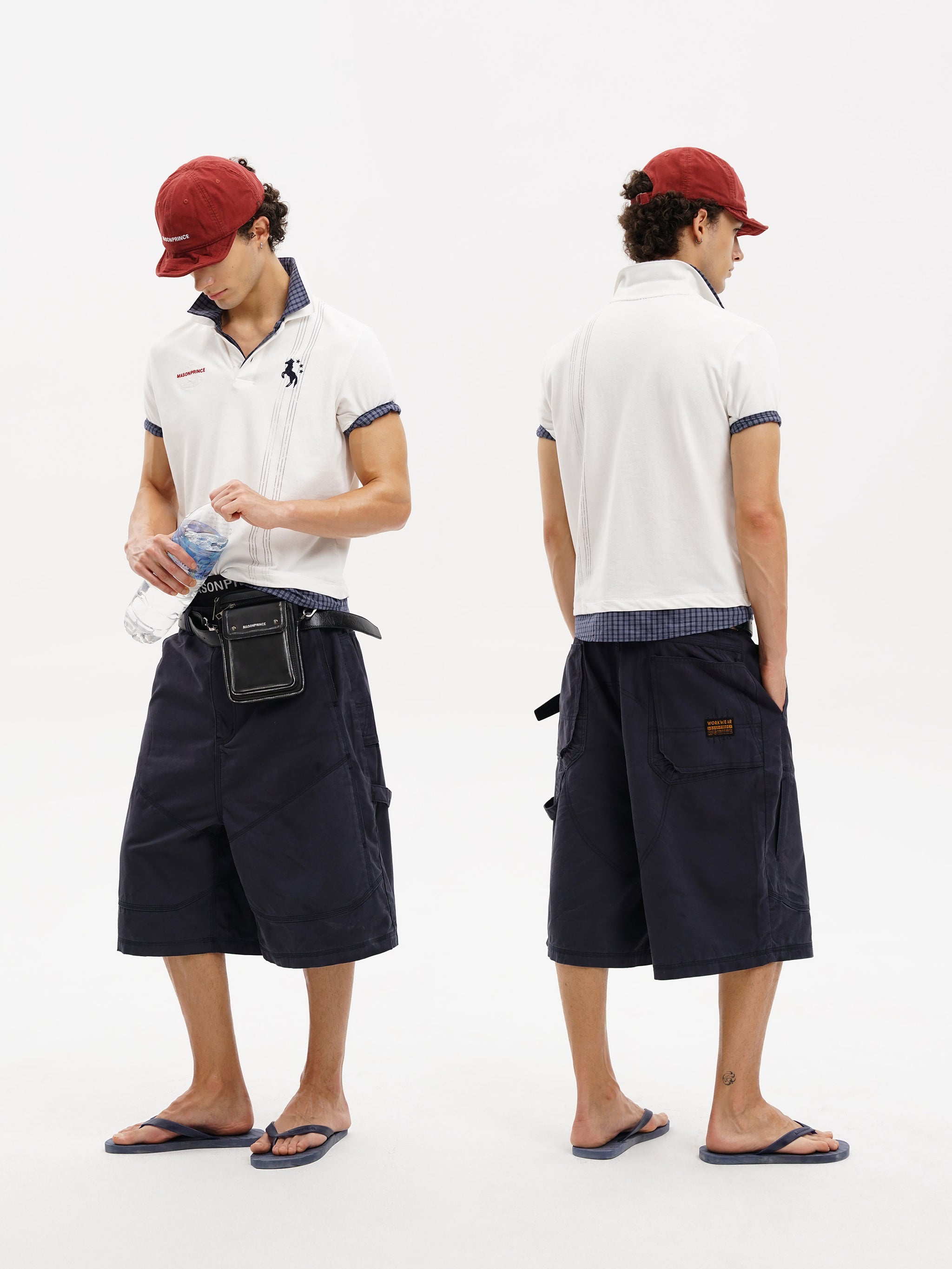 Masonprince Fake Two Polo Tops
