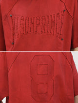 Masonprince   Embroidered Old Short-Sleeved Top