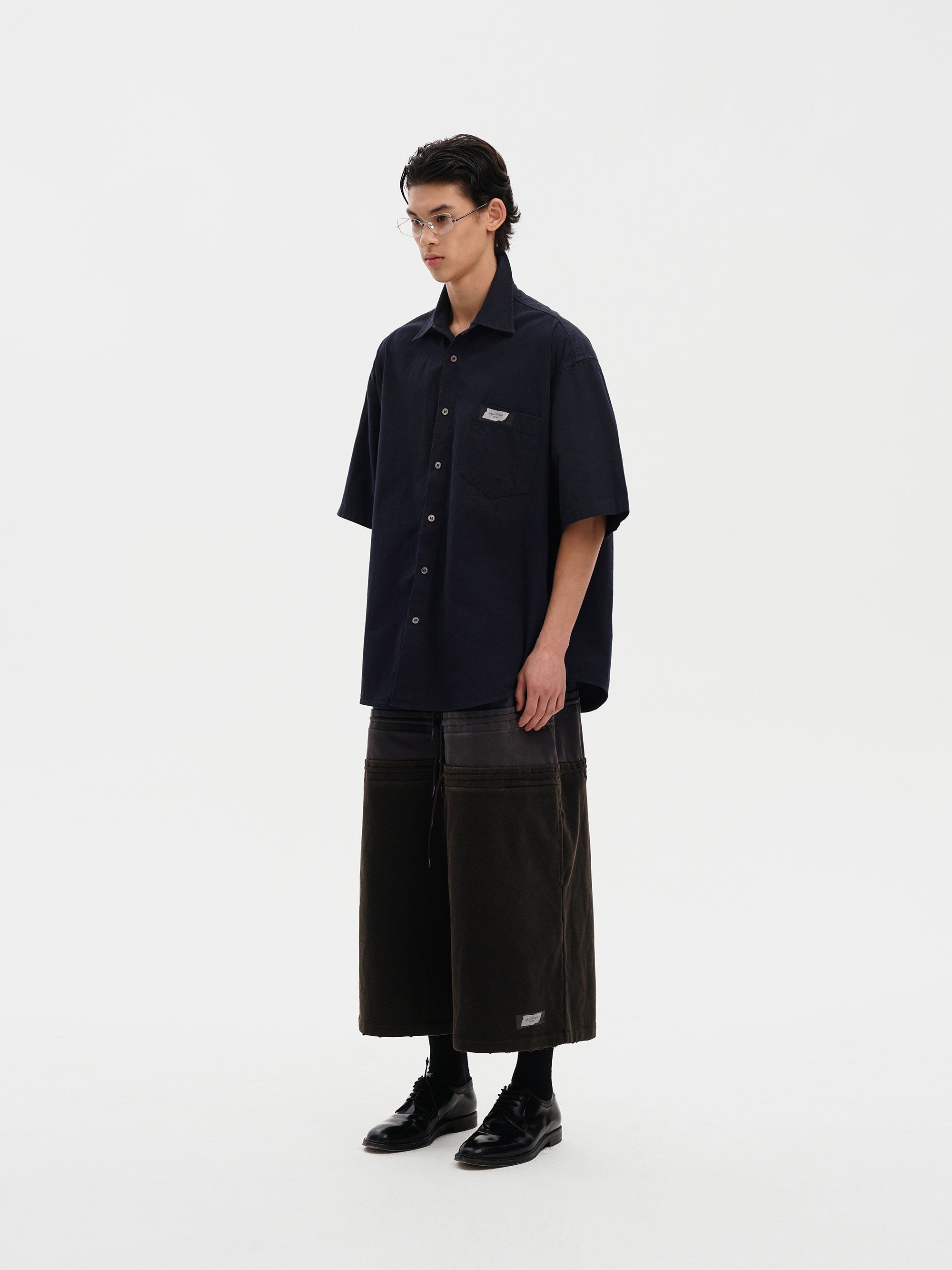 Masonprince Handwritten Label Pima Cotton Short-Sleeved Shirt