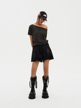 Masonprince  Dyed Printed Short-Sleeved T-Shirt (Double Version)