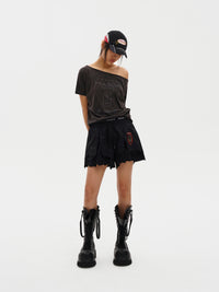 Masonprince  Dyed Printed Short-Sleeved T-Shirt (Double Version)