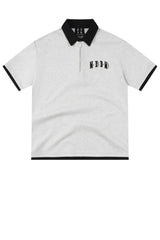 MEDM Air Layer Fake Two Piece Loose Polo Shirt Unisex Summer Lapel Tee