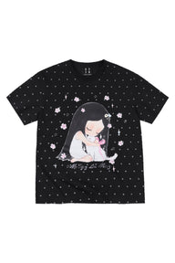 MEDM × Iria Mailbox Co-branded Cat Star Print Slim Fit Tee