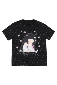 MEDM × Iria Mailbox Co-branded Cat Star Print Slim Fit Tee