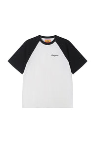 AFGK Waffle Raglan Tee American Campus Unisex Color Block Casual T-shirt