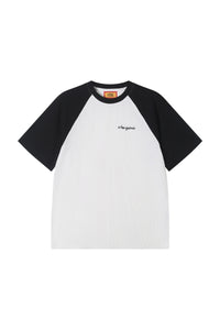 AFGK Waffle Raglan Tee American Campus Unisex Color Block Casual T-shirt