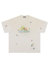 Masonprince Sticker Rhinestone Short-Sleeve T-Shirt