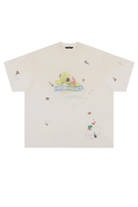 Masonprince Sticker Rhinestone Short-Sleeve T-Shirt