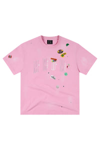 MEDM Sticker Label Patch Embroidery Unisex Cotton T-Shirt