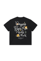 DangerousPeople DSP｜Fun Animal Paradise Graphic Oversized Drop‑Shoulder Quick‑Dry Lightweight T‑Shirt