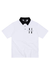 MEDM Color Block 3D Embroidered Men Polo T-Shirt
