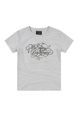 MEDM Rhinestone Cursive Slim Crew Neck Women T-Shirt