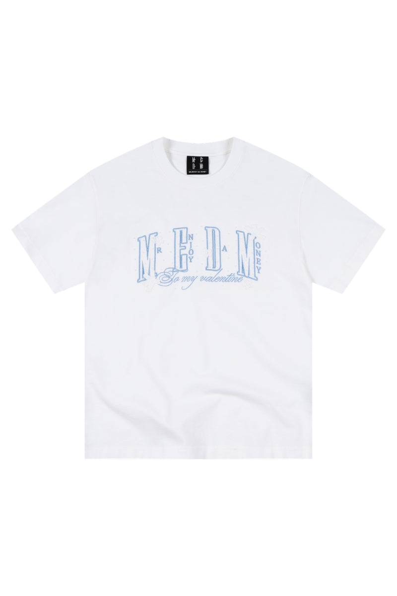 MEDM Lace Flower 3D Embroidered Unisex T-Shirt