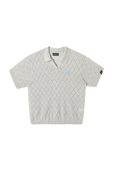 Dangerouspeople DSP Puzzle Icon Knit Polo Loose Cool‑Touch Unisex Shirt