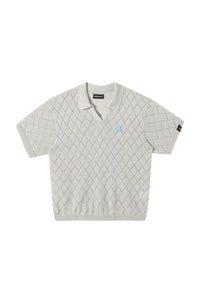 Dangerouspeople DSP Puzzle Icon Knit Polo Loose Cool‑Touch Unisex Shirt