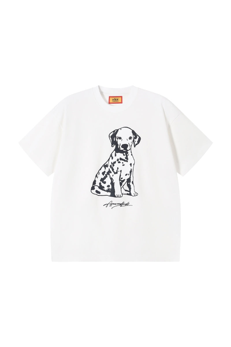 AFGK 26SS Spotted Dog Print Tee Unisex American Street Couple T-shirt