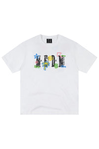 MEDM Beach Walk Embroidery Print Crew Neck T-Shirt