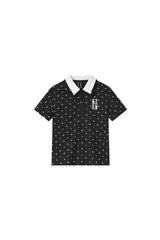 MEDM Fake Two-Piece Polka Dot Short-Sleeve POLO