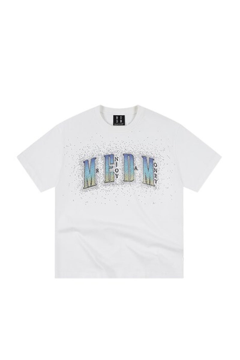 MEDM Gradient Rhinestone Glitter Couple Tee