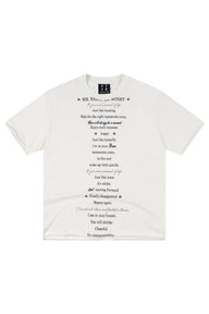 MEDM Poem Print Knit Crew Neck Unisex Tee