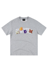 MEDM Double Color Embroidery Letter Unisex T-Shirt