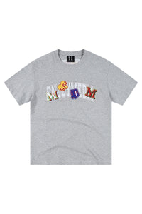MEDM Double Color Embroidery Letter Unisex T-Shirt
