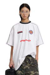 Masonprince   Patch Embroidered Short Sleeve