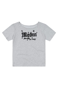 MEDM Slant Shoulder Graffiti Print Casual Women T-shirt