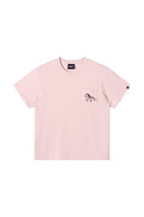 DangerousPeople｜3D Pony Embroidery Pocket Cotton T‑Shirt