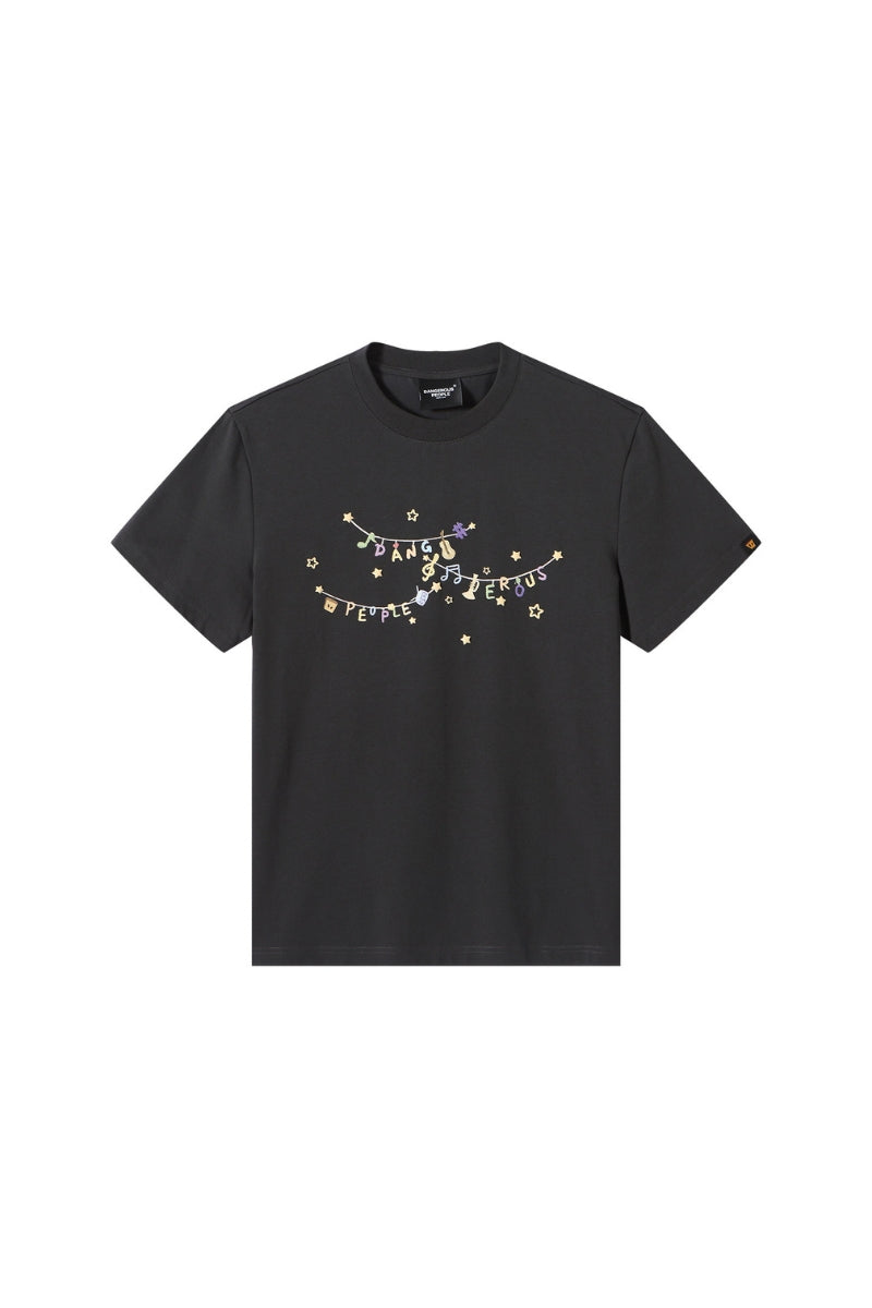 Dangerouspeople DSP Glitter Star Note Sorona Cooling Short Sleeve Tee