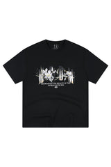 MEDM Ink Floral Embroidered Unisex Short Sleeve Tee
