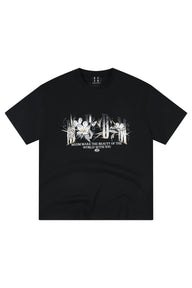 MEDM Ink Floral Embroidered Unisex Short Sleeve Tee