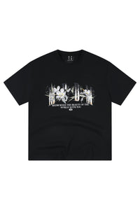 MEDM Ink Floral Embroidered Unisex Short Sleeve Tee